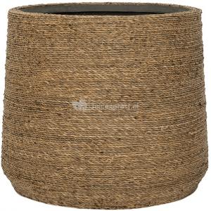 Bohemian Patt L Straw Grass ronde Rotan bloempot voor binnen 35x30 cm