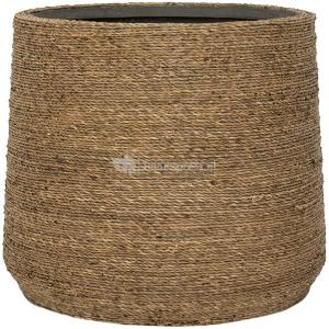 Bohemian Patt M Straw Grass ronde Rotan bloempot voor binnen 25x22 cm