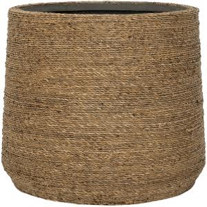 Bohemian Patt XL Straw Grass ronde Rotan bloempot voor binnen 49x41 cm