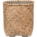 Bohemian Zayn S Bamboo ronde beige plantenbak 48x53cm voor binnen en buiten