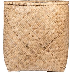 Bohemian Zayn XL Bamboo ronde beige plantenbak 70x80cm voor binnen en buiten