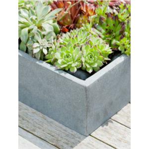 Pottery Pots Glossy Jumbo Low square S 73x73x25 cm wit bloempot