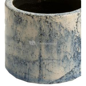 Fracture Blue blauwe 14 cm ronde bloempot voor binnen