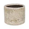 Fracture Pistache beige 14 cm ronde bloempot voor binnen