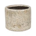 Fracture Pistache beige 17 cm ronde bloempot voor binnen