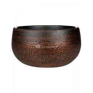 Bowl Mya Shiny Mocha 22x11 cm ronde bruine lage bloempot voor binnen