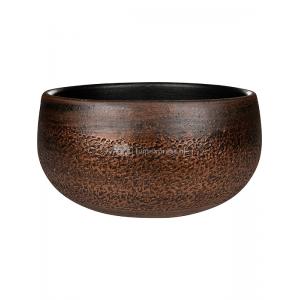 Bowl Mya Shiny Mocha 28x13 cm ronde bruine lage bloempot voor binnen