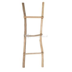 Decowood houten decoratie ladder 5x40x120 cm plantentrap