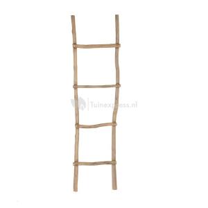 Decowood houten decoratie ladder 5x40x150 cm plantentrap