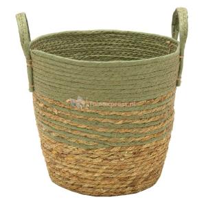 Pot Hayden Swirl Plantenmand L 25x24 cm groen