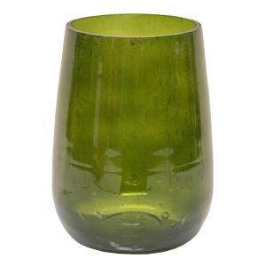 Mus klimaat Teken een foto Plantenwinkel.nl Vase Marhaba Cone Green S 10x14 cm groene glazen vaas |  Plantenwinkel.nl