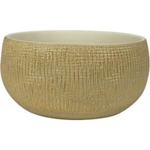 Bowl Ryan Shiny Sand 26 cm ronde zandkleurige bloempot voor binnen