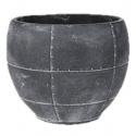 Ter Steege Detroit earth pot 16x16x12 cm Grey bloempot binnen