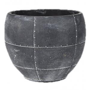 Ter Steege Detroit earth pot 16x16x12 cm Grey bloempot binnen