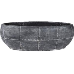 Ter Steege Detroit earth boat 33x17x11 cm Grey bloempot ovaal binnen