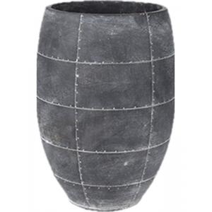 Ter Steege Detroit earth pot high 19x19x27 cm Grey hoge bloempot binnen