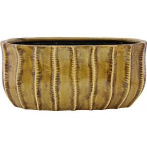 Planter laag Manon ochre bloempot binnen 29 cm ovaal