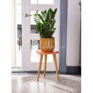 Planter laag Manon ochre bloempot binnen 29 cm ovaal