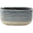 Planter Issa Light Blue 25x13x13cm blauwe ovale planter voor binnen