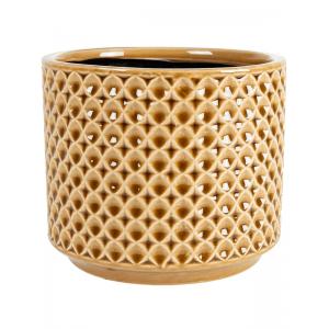 Pot Thies Mustard gele ronde bloempot voor binnen 11 cm